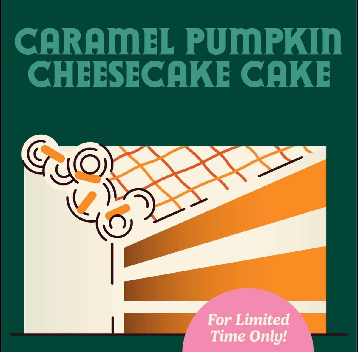 Caramel Pumpkin Cheesecake Cake