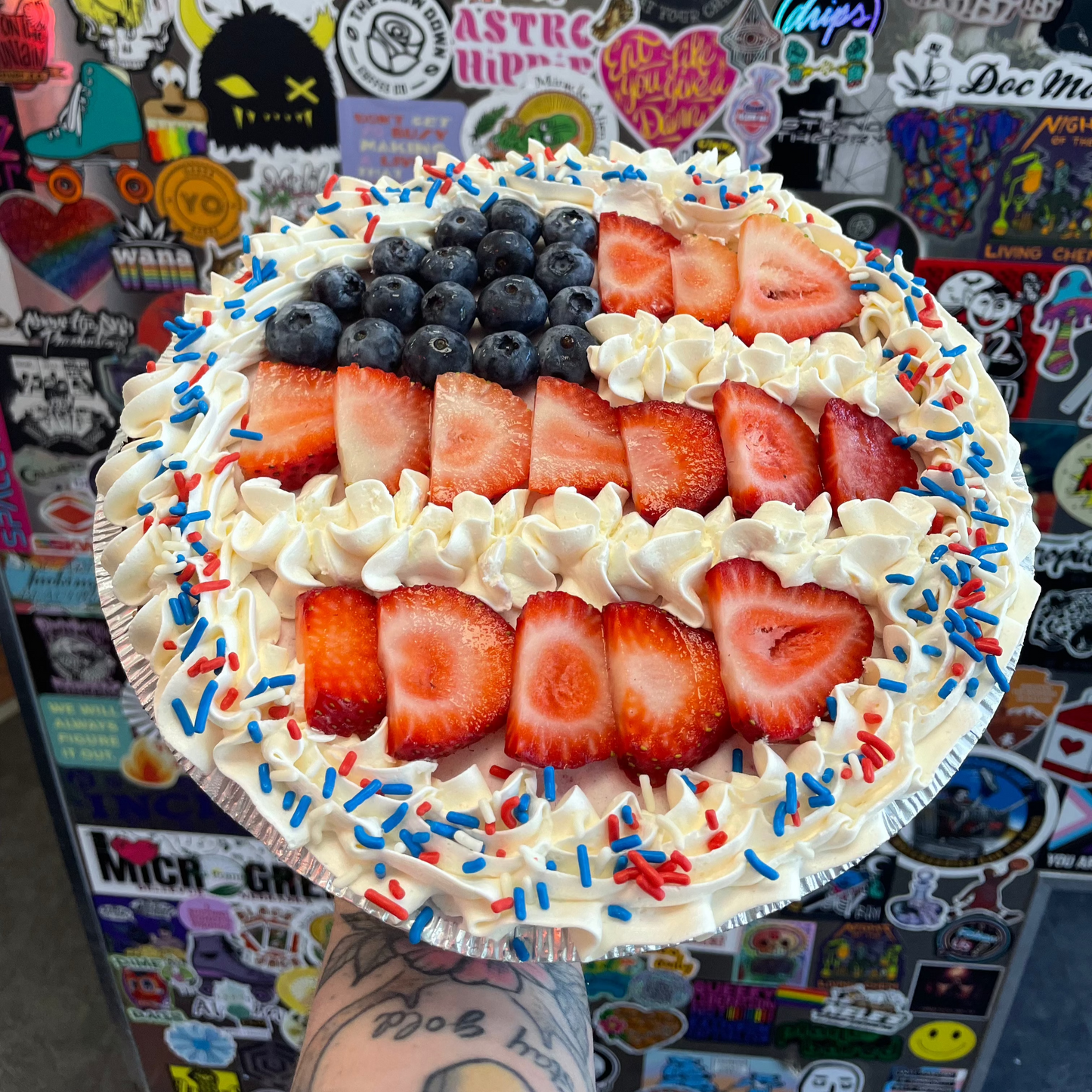 Red White & Berry Ice Cream Pie